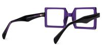 Fawzia - Rectangle Purple Eyeglasses | Vooglam Side View