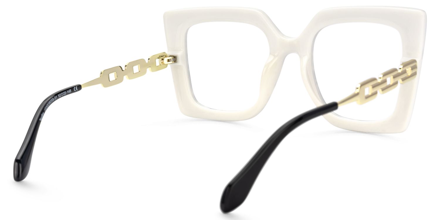 Pacorro - Square Pattern Eyeglasses by Vooglam - Side View