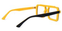 Elkanah - Aviator Black/Yellow Eyeglasses | Vooglam Side View