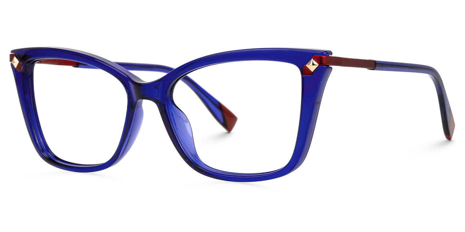 Demitrius - Cat Eye Blue Eyeglasses | Vooglam