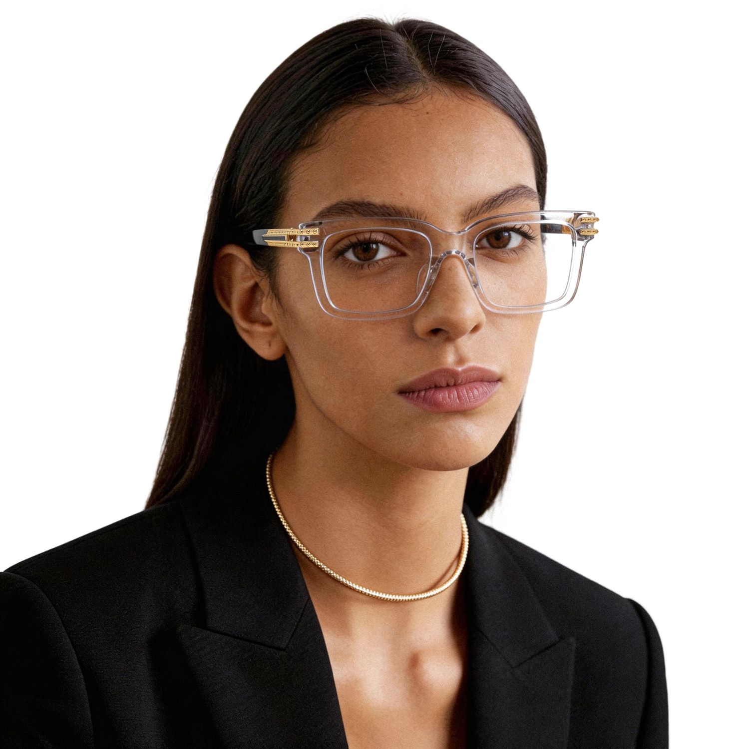 Explore the design story of Anansi - Rectangle Transparent Eyeglasses | Vooglam