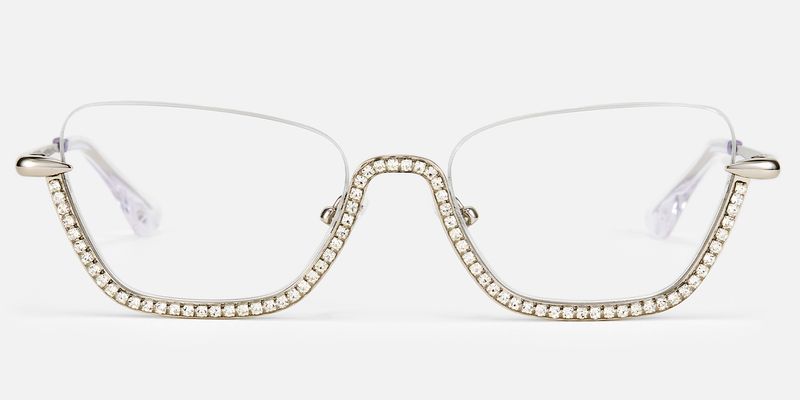 Viva - Cat Eye Silver Eyeglasses