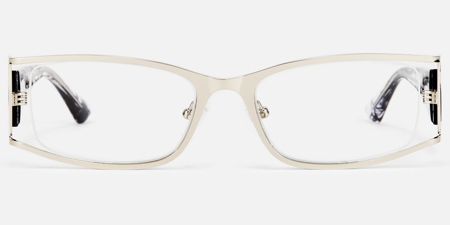 Elle - Rectangle Silver Eyeglasses product detail 2