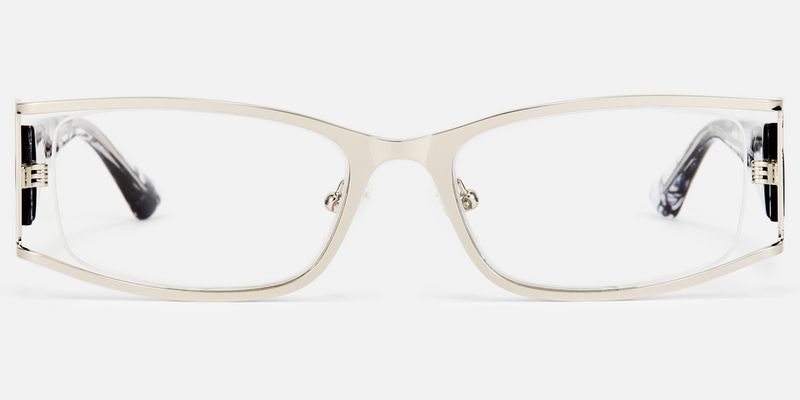 Elle - Rectangle Silver Eyeglasses
