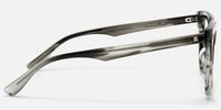 Taffeta - Square Silver Eyeglasses | Vooglam Side View