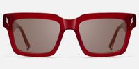 Razor - Rectangle Red Sunglasses | Vooglam Angle View