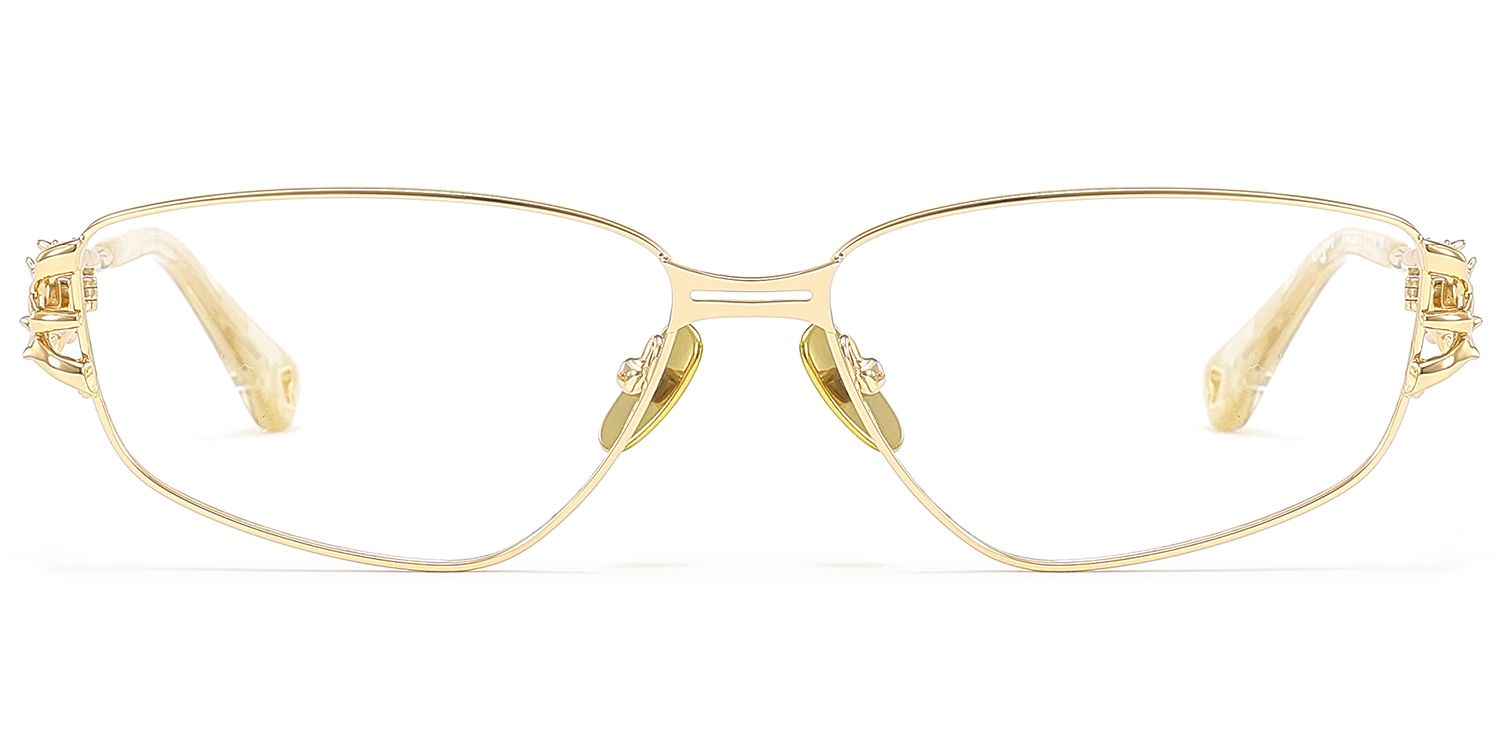 Spine - Geometric Gold Eyeglasses | Vooglam Product Details 1