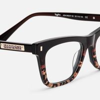Calico - Distinctive Square Two-tone Eyeglasses | Vooglam Design Details