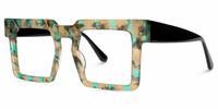 Elinoah - Square Floral Eyeglasses | Vooglam Front View