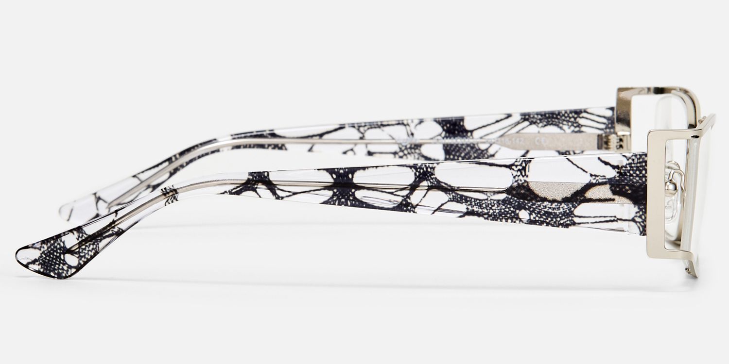 Elle - Rectangle Silver Eyeglasses product detail 3