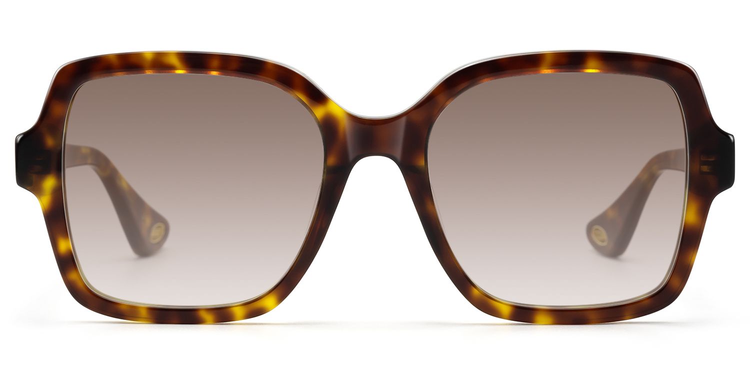 Frame Size of Meridian - Square Tortoise Acetate Sunglasses | Vooglam