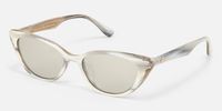 Jacinda - Cat Eye White Sunglasses | Vooglam Front View