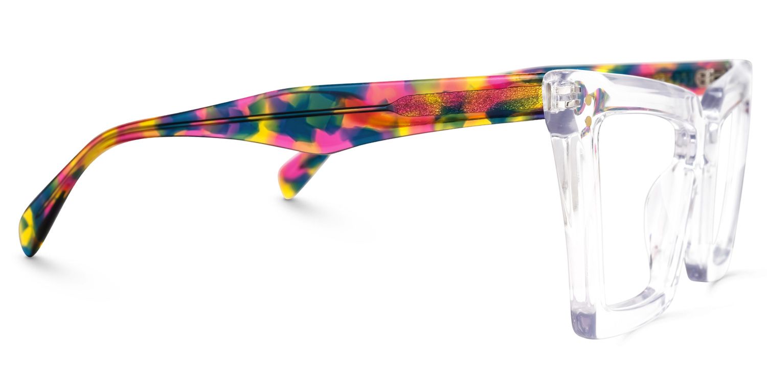 Eduardo - Square Crystal Eyeglasses by Vooglam - Product View 4