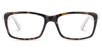 Eliava - Rectangle Tortoise Eyeglasses | Vooglam Angle View