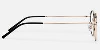 Harlow - Oval Black Eyeglasses | Vooglam Side View