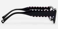 Banksy - Rectangle Black Eyeglasses | Vooglam Side View