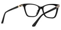 Fidelia - Butterfly Black Eyeglasses | Vooglam Side View