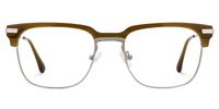 Fayruz - Browline Brown Eyeglasses | Vooglam Angle View