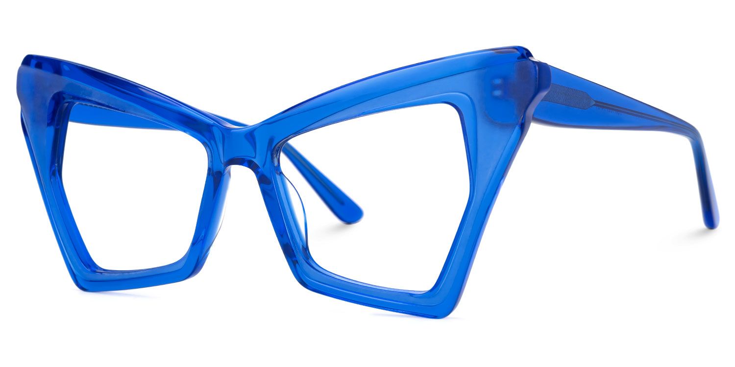 Elphaba - Butterfly Blue Eyeglasses | Vooglam Front View