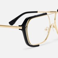 Porsha - Aviator Black Eyeglasses | Vooglam Design Details