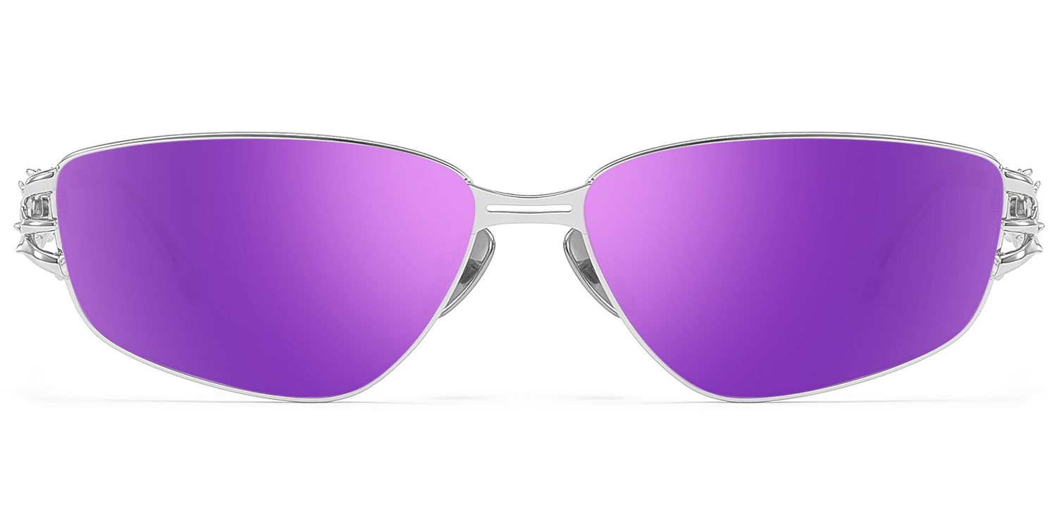 Frame Size of Spine - Silver Spine Deco Gothic Eyewear | Vooglam