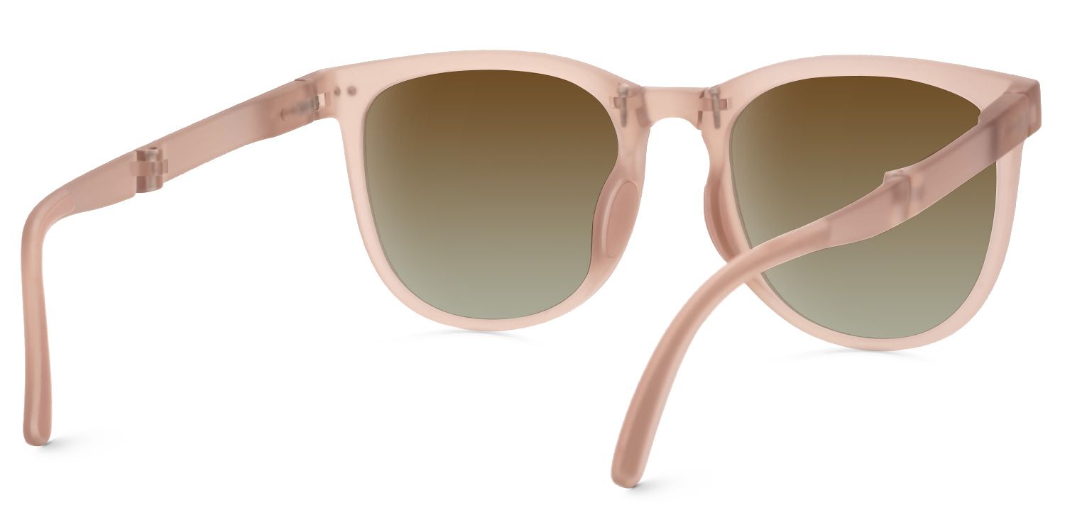Jackopa - Square Pink Sunglasses by Vooglam - Side View
