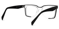 Derecho - Rectangle Crystal Eyeglasses | Vooglam Side View