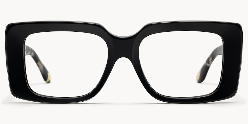 Kente - Rectangle Black Eyeglasses