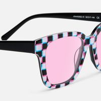 Laisha - Square Pattern Sunglasses | Vooglam Design Details