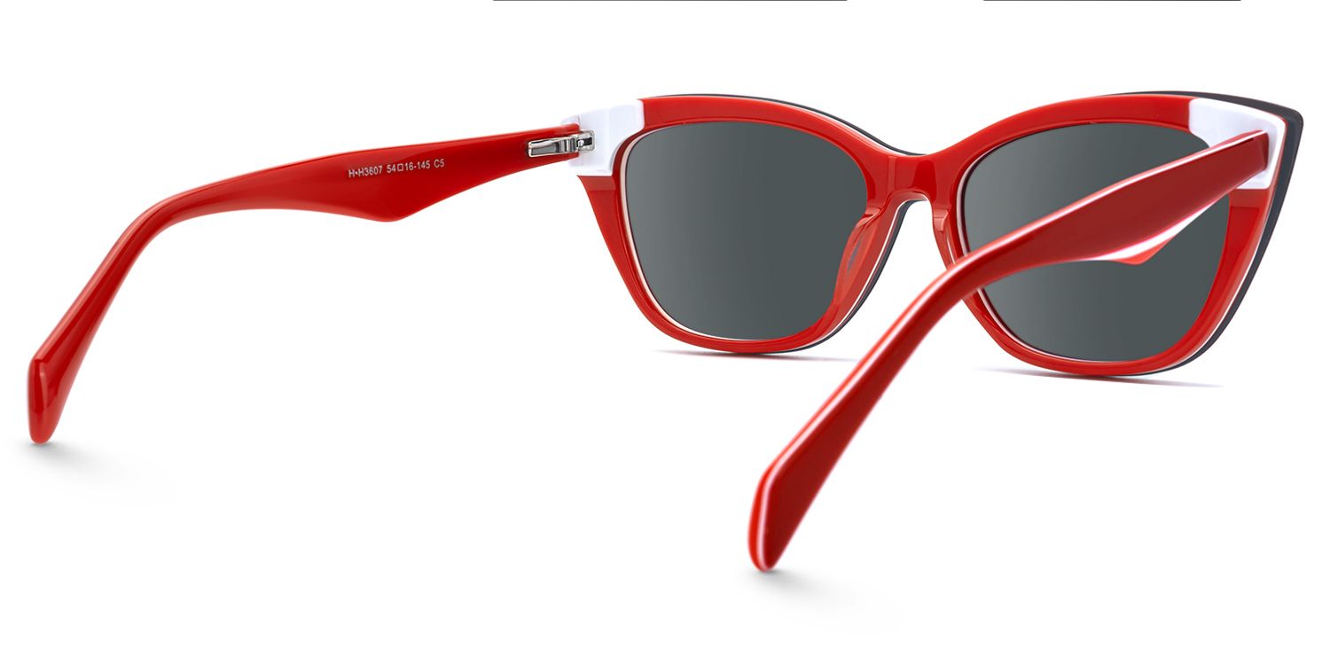 Fineen - Cat Eye Red Sunglasses | Vooglam 4