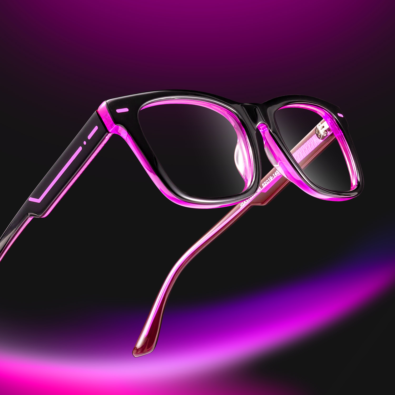 Ether - Square Black Eyeglasses - 1