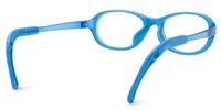 Juniper - Oval Blue Kids Eyeglasses | Vooglam Side View