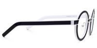 Rooney - Round Black/White Eyeglasses | Vooglam 