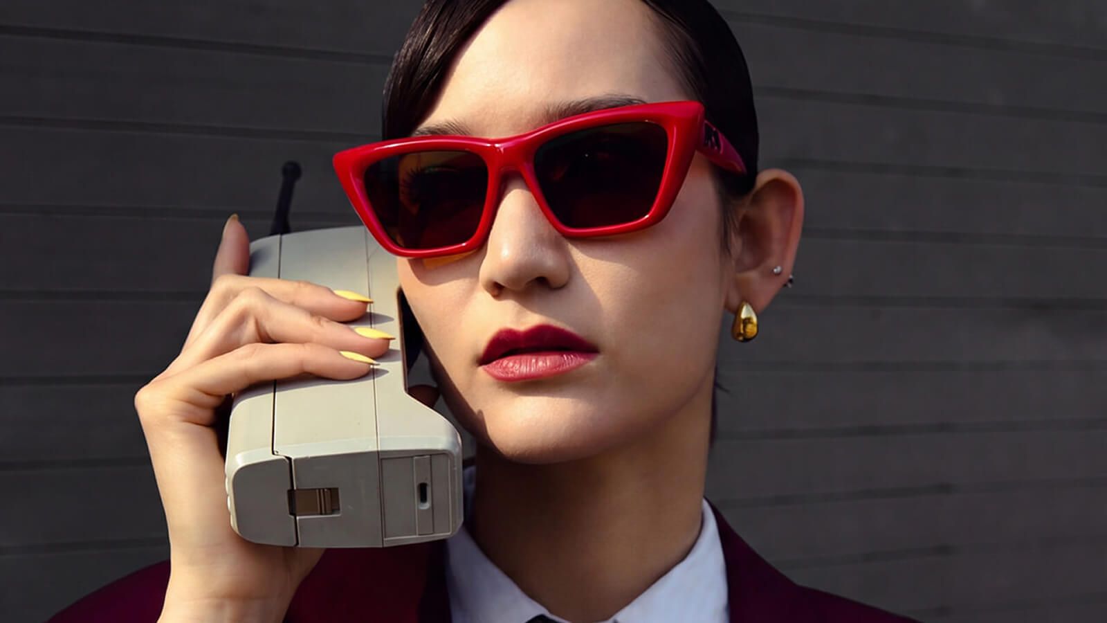 retro red cat eye acetate sunglasses