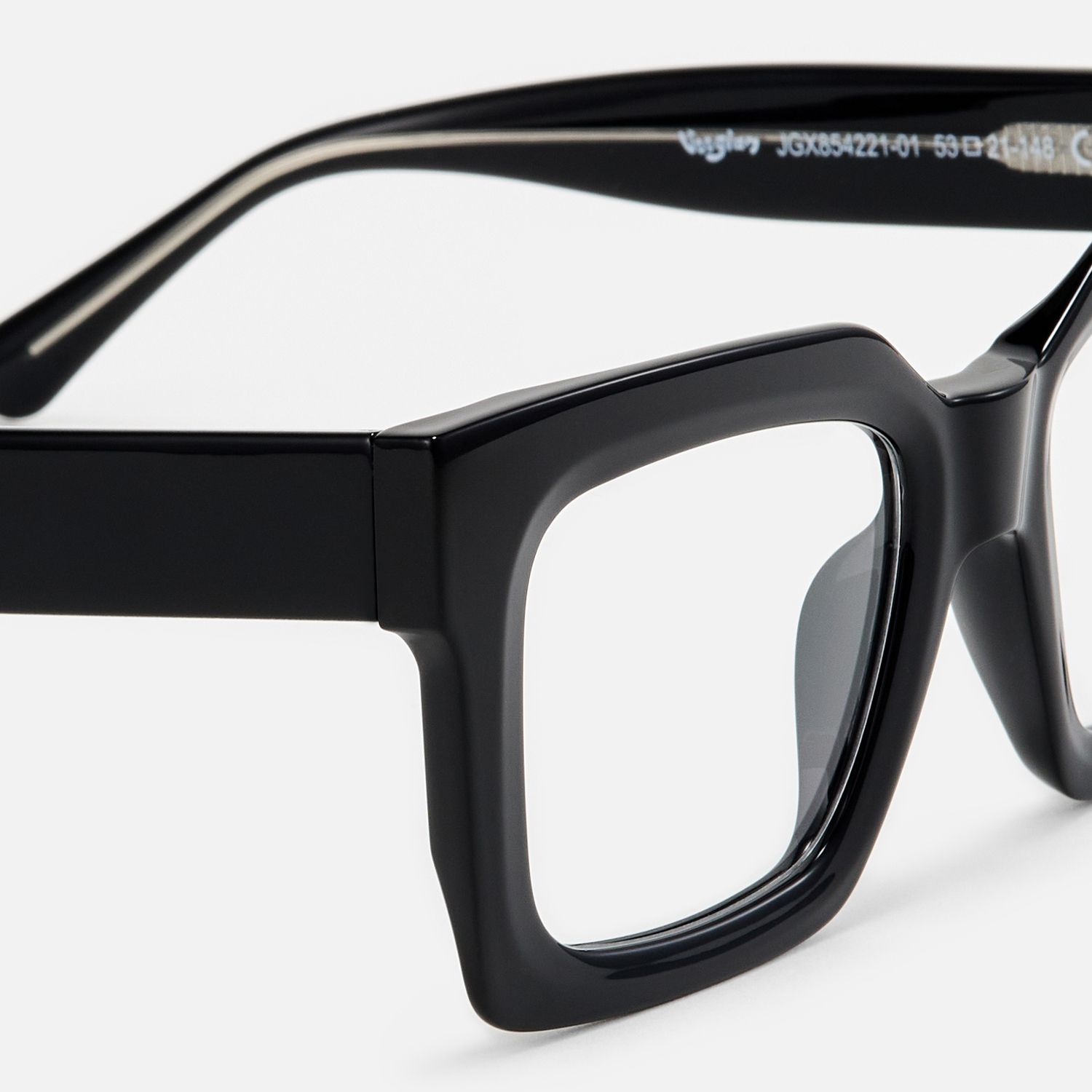Pacheco - Black Chunky Oversized Square Glasses product detail 4