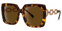 Dascha - Square Tortoise Sunglasses | Vooglam Front View