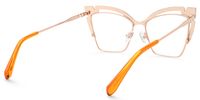 Haizlee - Cat Eye Orange Eyeglasses | Vooglam Side View