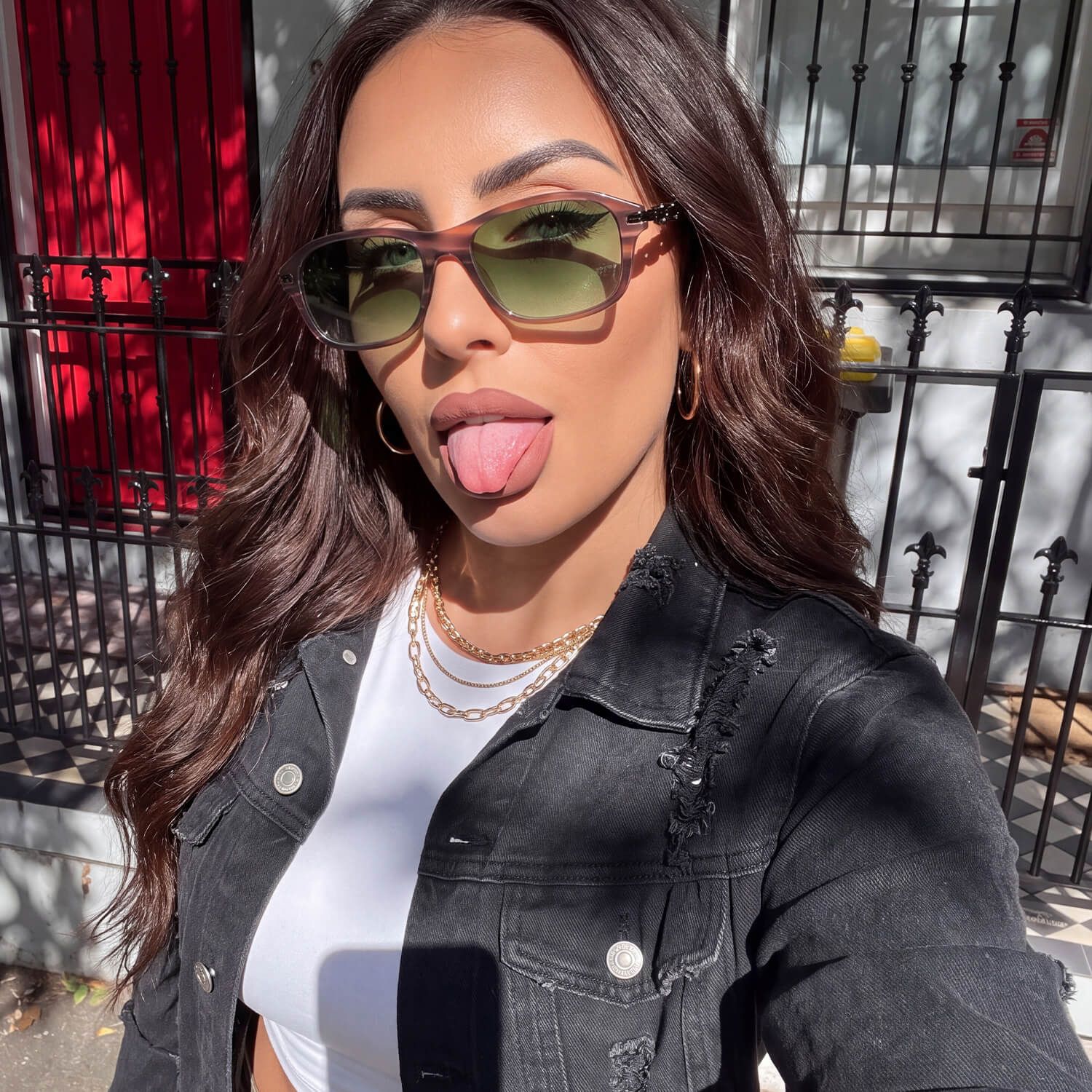 Vooglam Street Style in Real Life: Albini - Black Marble Gunmetal Gradient Shades by Vooglam