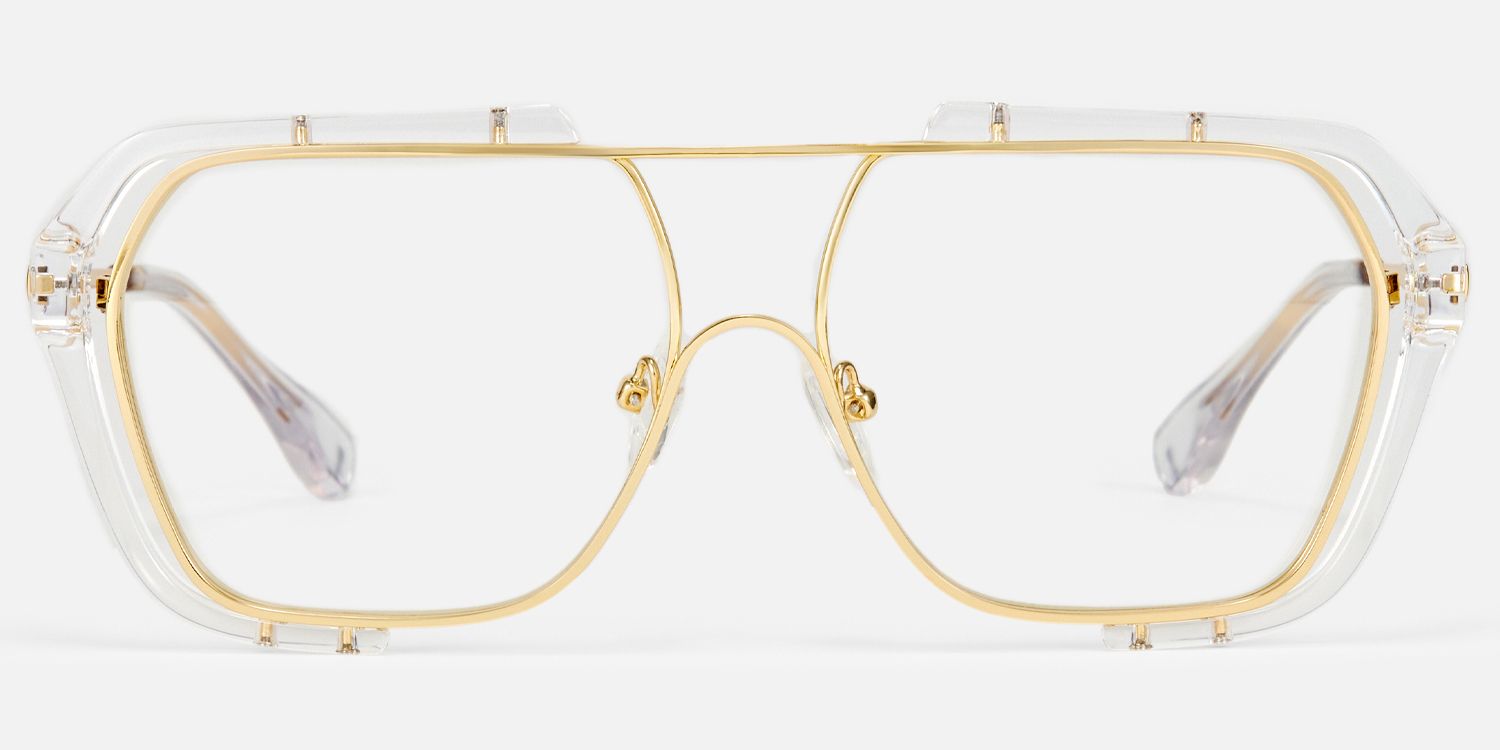 Porsha - Aviator Crystal Eyeglasses | Vooglam Angle View