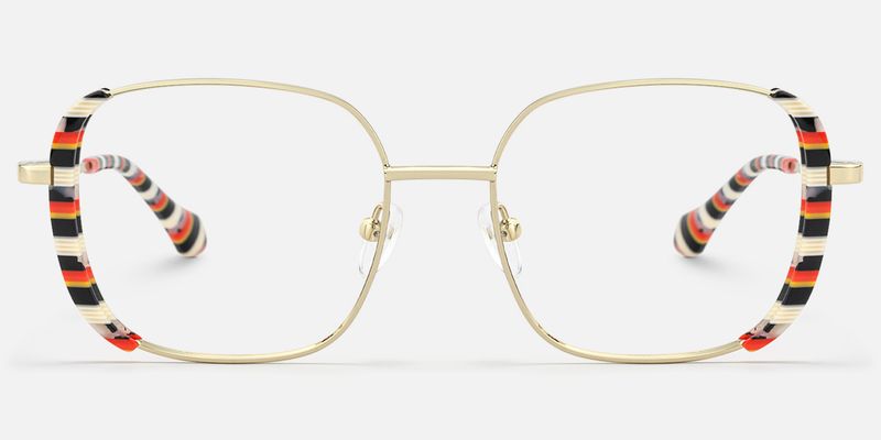 Milana - Square Black/Red Eyeglasses