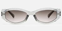 Vesper - Geometric Blue Sunglasses | Vooglam Angle View