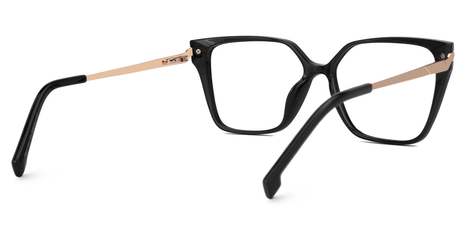 Efharis - Cat Eye Black Eyeglasses | Vooglam Side View