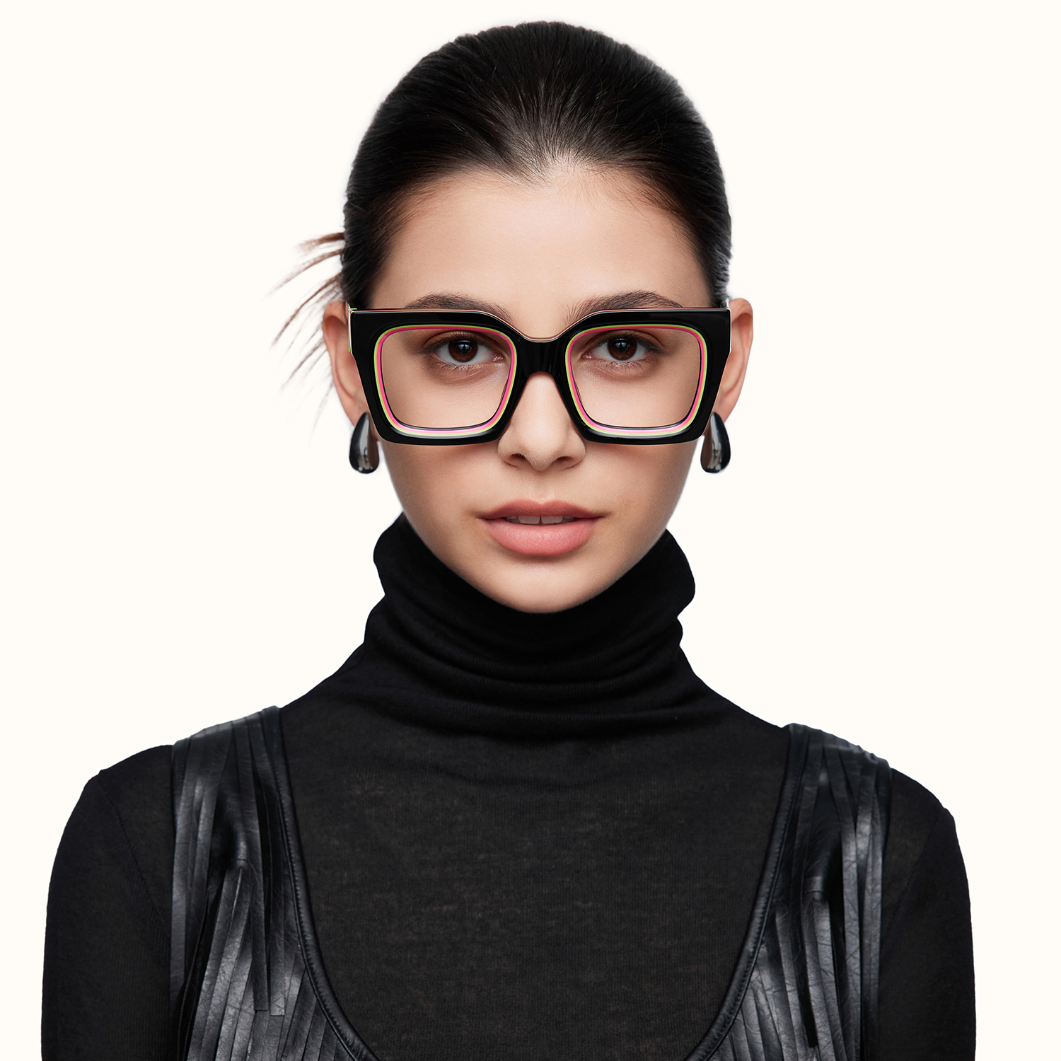 Trance - Square Black Eyeglasses - 1