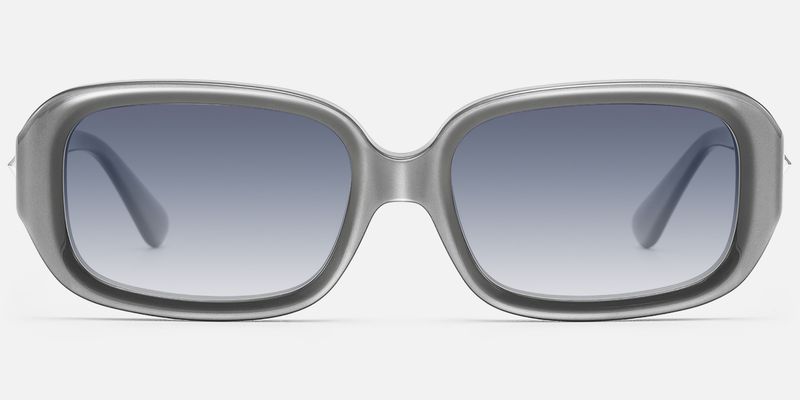 Prism - Pearlescent Silver Gradient Gray Sunnies by Vooglam