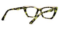 Demid - Cat Eye Green/Tortoise Eyeglasses | Vooglam Side View