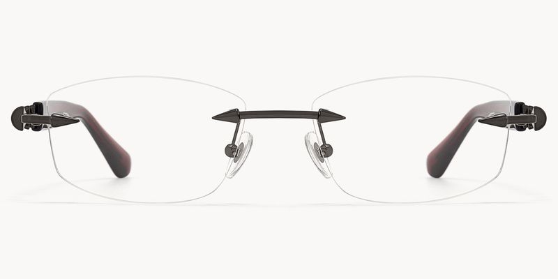 Fracture - Rectangle Red Eyeglasses