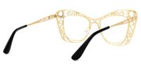 Adita - Cat Eye Gold Eyeglasses | Vooglam Side View