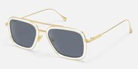 Alvira - Clear Aviator Sunglasses Gold Frame