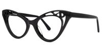 Ilyssa - Cat Eye Black Eyeglasses | Vooglam Front View