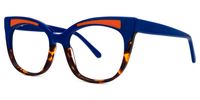 Edythe - Cat Eye Blue/Tortoise Eyeglasses | Vooglam Front View
